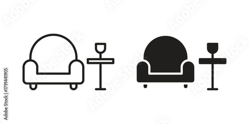 Lounge icon. Vector linear icons. simple flat icons
