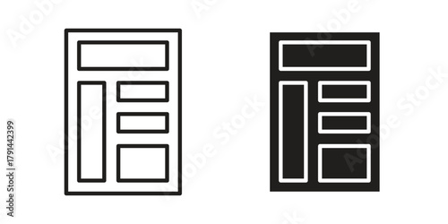 Mood board icon. Vector linear icons. simple flat icons