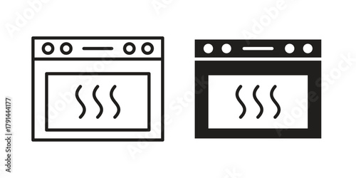 Oven icon. Vector linear icons. simple flat icons