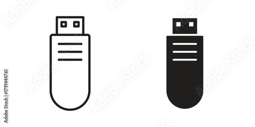Pendrive icon. Vector linear icons. simple flat icons