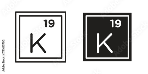 Potassium icon. Vector linear icons. simple flat icons