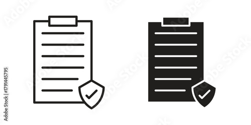 Policy icon. Vector linear icons. simple flat icons