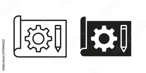 Prototyping icon. Vector linear icons. simple flat icons