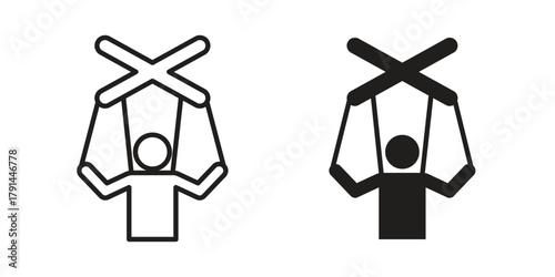 Puppet icon. Vector linear icons. simple flat icons