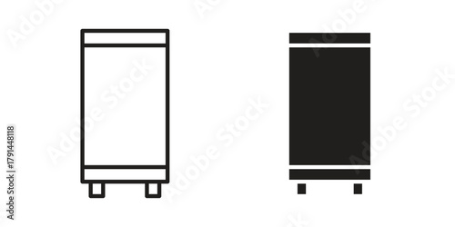 Roll up banners icon. Vector linear icons. simple flat icons