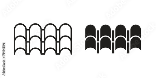 Roof tile icon. Vector linear icons. simple flat icons
