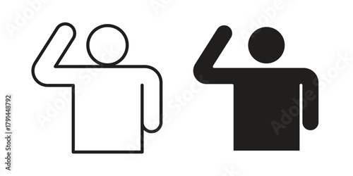 Salute icon. Vector linear icons. simple flat icons