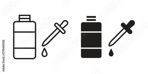 Serum icon. Vector linear icons. simple flat icons