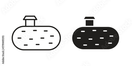 Sewerage tank icon. Vector linear icons. simple flat icons