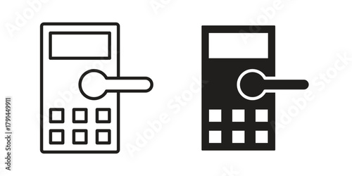 Smart lock icon. Vector linear icons. simple flat icons