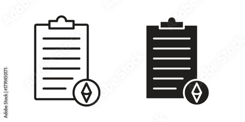 Smart contract icon. Vector linear icons. simple flat icons