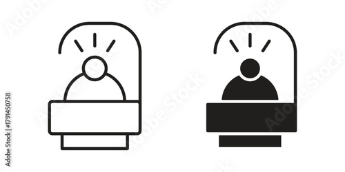 Solarium icon. Vector linear icons. simple flat icons