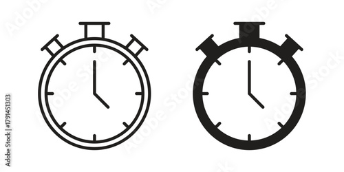 Stopwatch icon. Vector linear icons. simple flat icons