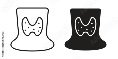 Thyroid icon. Vector linear icons. simple flat icons