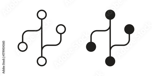 Version control icon. Vector linear icons. simple flat icons