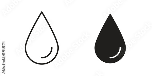Water drop icon. Vector linear icons. simple flat icons