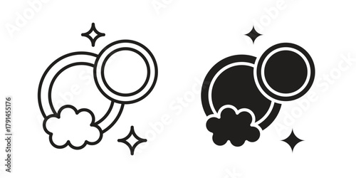 Washing dishes icon. Vector linear icons. simple flat icons