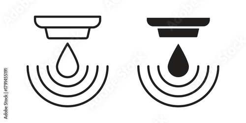 Water sensor icon. Vector linear icons. simple flat icons