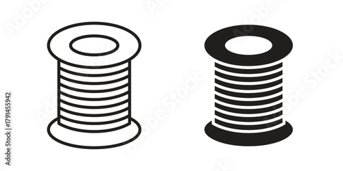Wire coil icon. Vector linear icons. simple flat icons