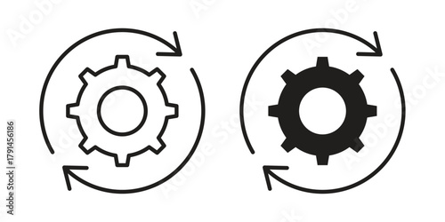 Workflow icon. Vector linear icons. simple flat icons