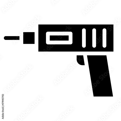 Hot glue gun icon, collection and outline vector illustration