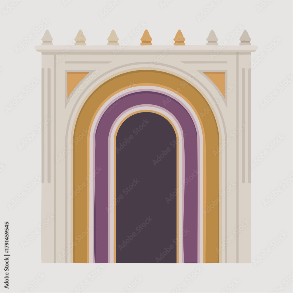 Fototapeta premium Architectural Archway with Colorful Arches 1.