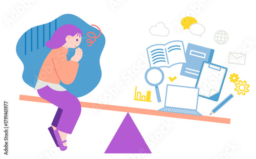 仕事量が増えてワークライフバランスの崩れに悩む女性