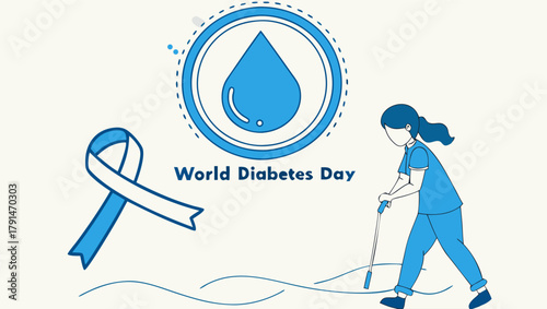 Kids awareness illustration explaining healthy habits to fight diabetes, fruits, exercise, checking sugar levels, cheerful characters, school-friendly educational design