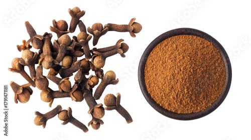 Wallpaper Mural Whole cloves and fenugreek seeds isolated on transparent background Torontodigital.ca