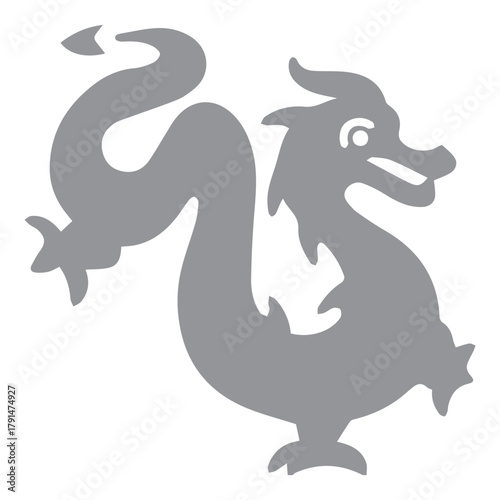 Gray Dragon Illustration