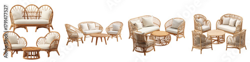 Elegant wicker patio furniture sets for stylish outdoor living, perfect for summer relaxation and entertaining guests in your garden or on your porch