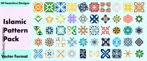 Islamic Seamless Patterns - Diverse Vector Collection for Modern & Traditional Design