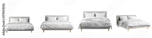 Modern beds showcase for furniture designers, offering a variety of stylish bedroom options for interior design projects and home decor, perfect for marketing campaigns