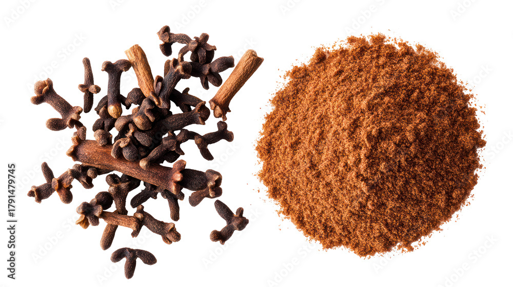 custom made wallpaper toronto digitalWhole and ground cloves spice isolated on transparent background