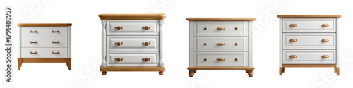 Elegant white wooden chest of drawers, perfect bedroom furniture for modern home decor, scaling sizes to suit any room, ideal for interior design projects and furniture catalogs