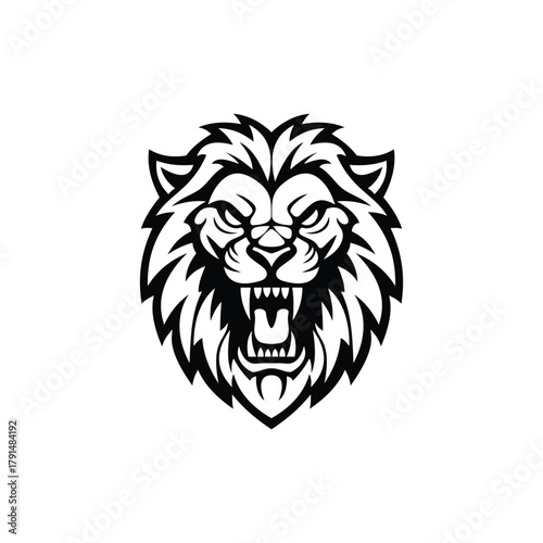 E sport Lion Logo emblem vector design templates simple and modern concept, isolated on white background