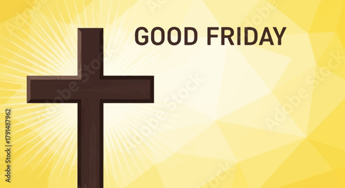 Good Friday Religious Holiday with Christian Cross.