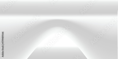 Abstract white studio background for product presentation.