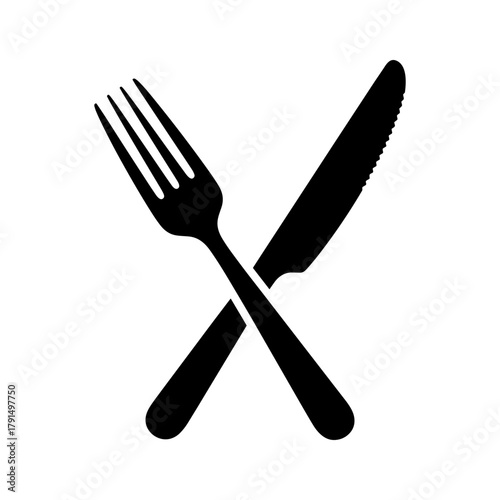 Crossed fork and knife icon
