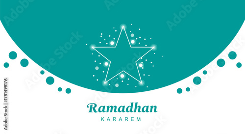 Ramadan Kareem - Festive Starry Illustration for Islamic Celebrations.