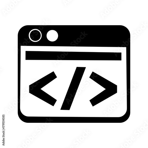 Computer screen displaying code symbols, indicating programming and software development