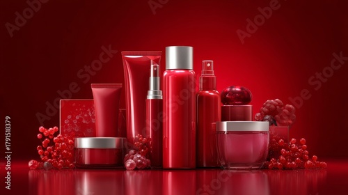 cosmetic products, cosmetic packaging. advertising. product showcase