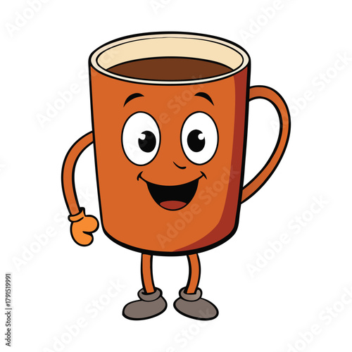 A stylized tea mug with elegant curves and artistic design, showcasing a cozy charm and modern touch—perfect for sipping hot tea and enjoying relaxing moments.
