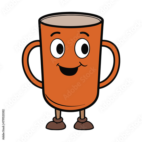 A stylized tea mug with elegant curves and artistic design, showcasing a cozy charm and modern touch—perfect for sipping hot tea and enjoying relaxing moments.
