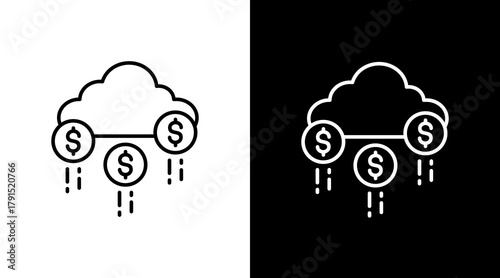 Financial Freedom  White Icon Set Design