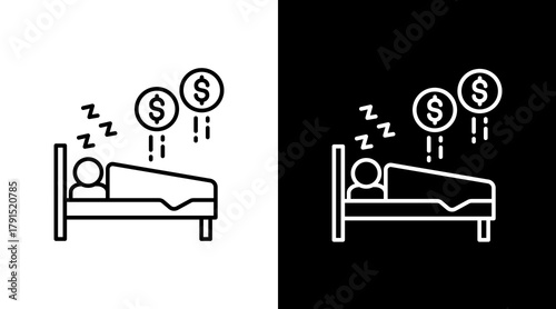 Passive Income  White Icon Set Design