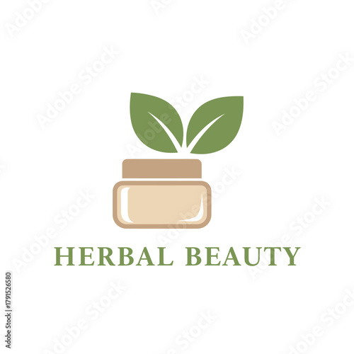 Natural Herbal Cosmetic Skincare Cream Logo