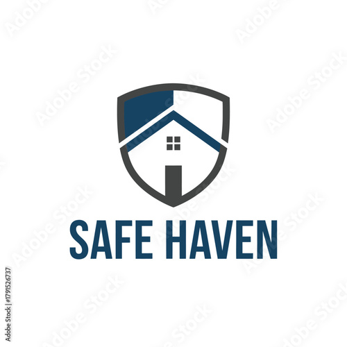 House Roof Inside Shield Security Logo