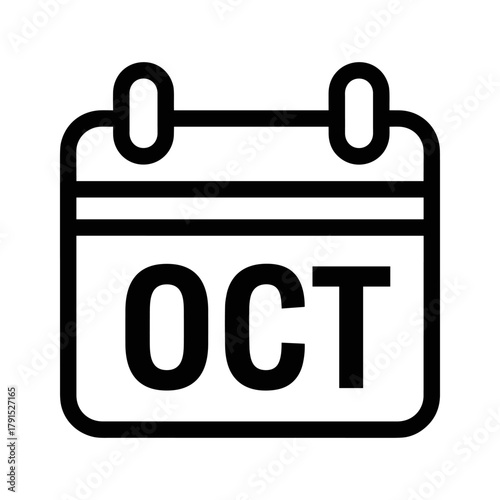 Calendar icon showing the month of october