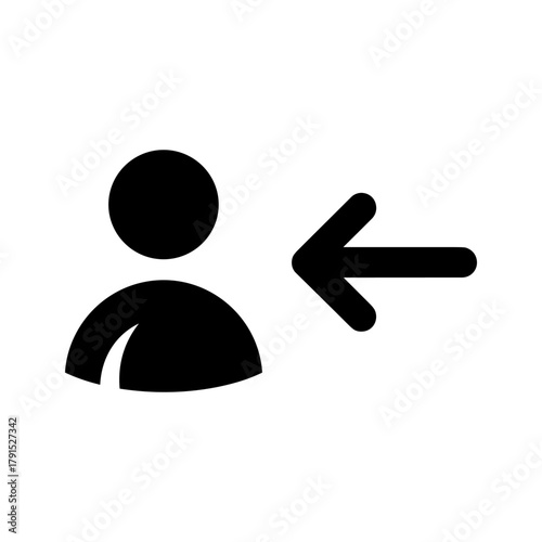 User icon with incoming arrow